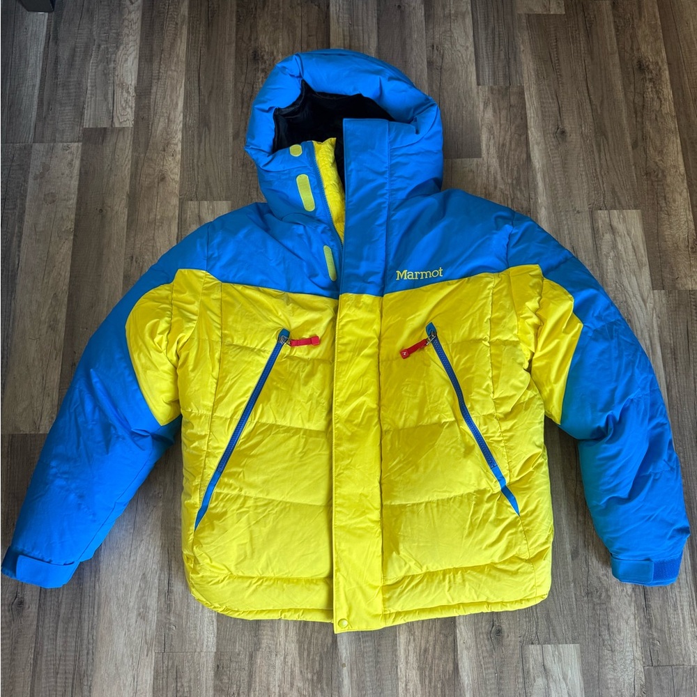 Marmot Blue and Yellow Outdoor Suit - Picture 5 of 9